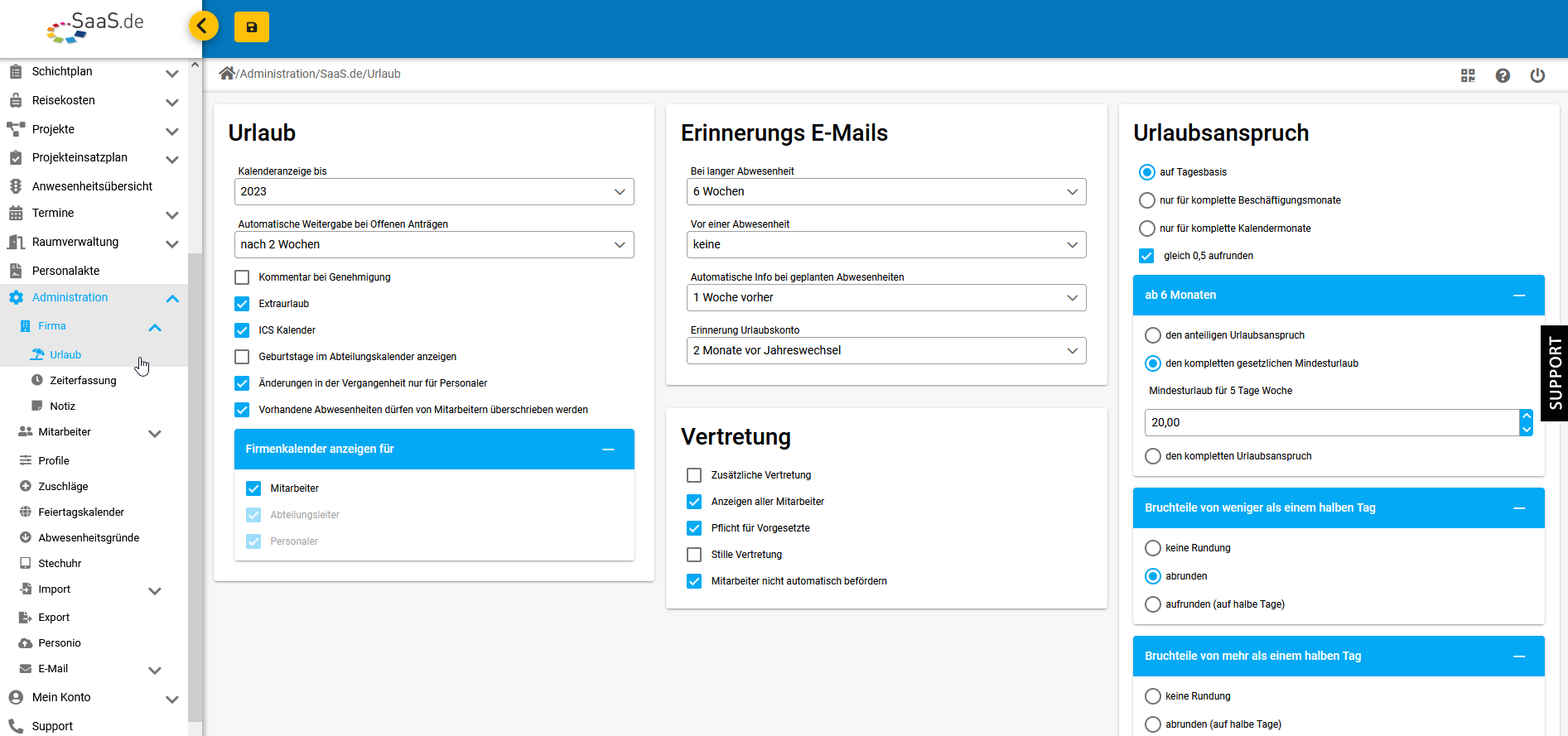 Administration-Firma-Urlaub