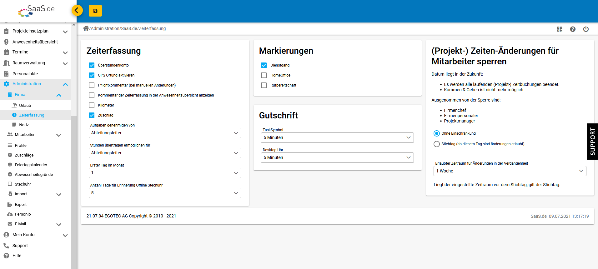 Administration-Firma-Zeiterfassung