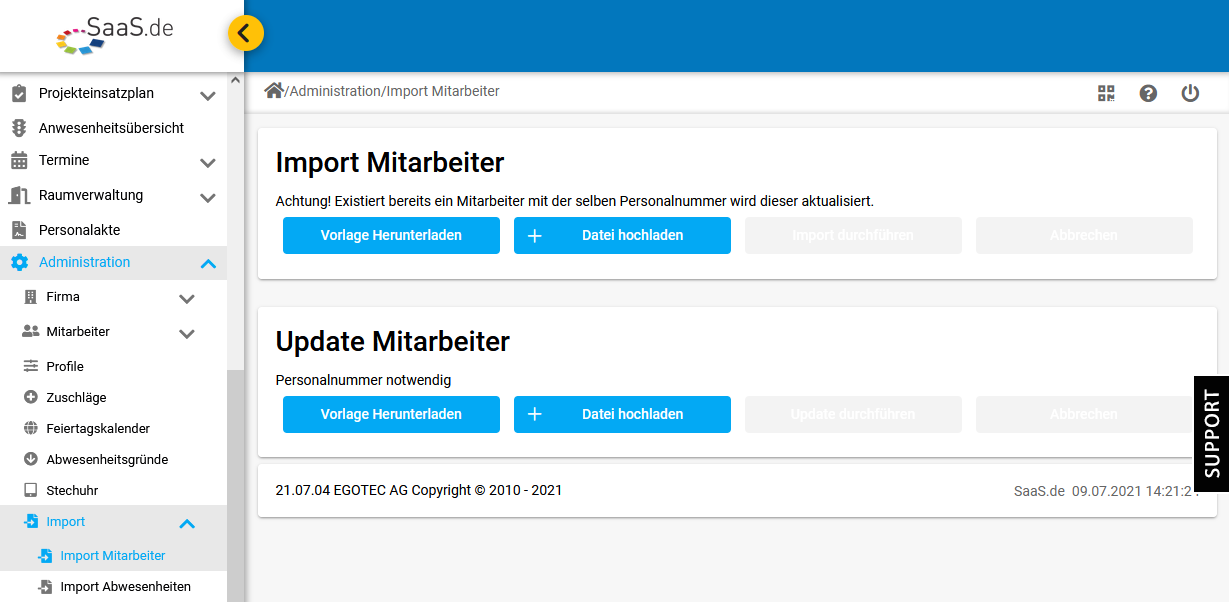 Import-Mitarbeiter