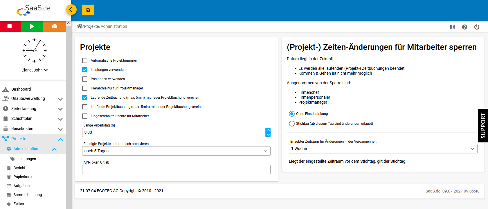 Projekte-Administration