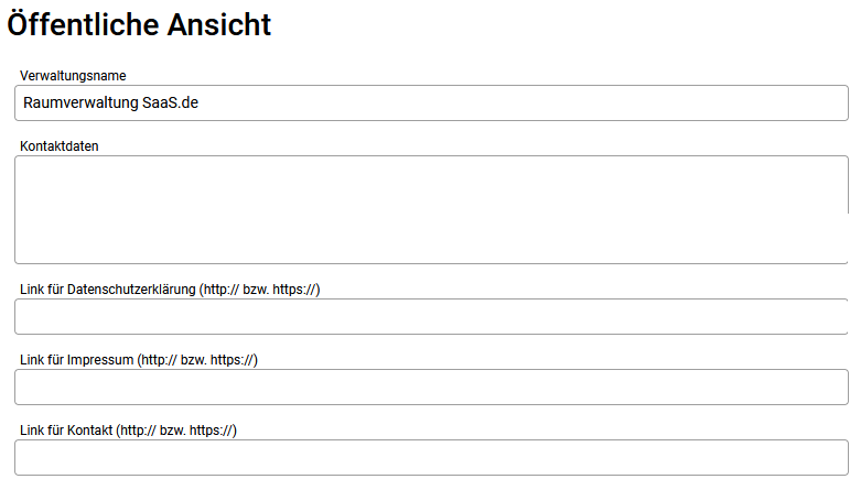 Administration-Öffentliche Ansicht