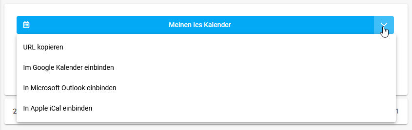 ICS-Kalender wählen