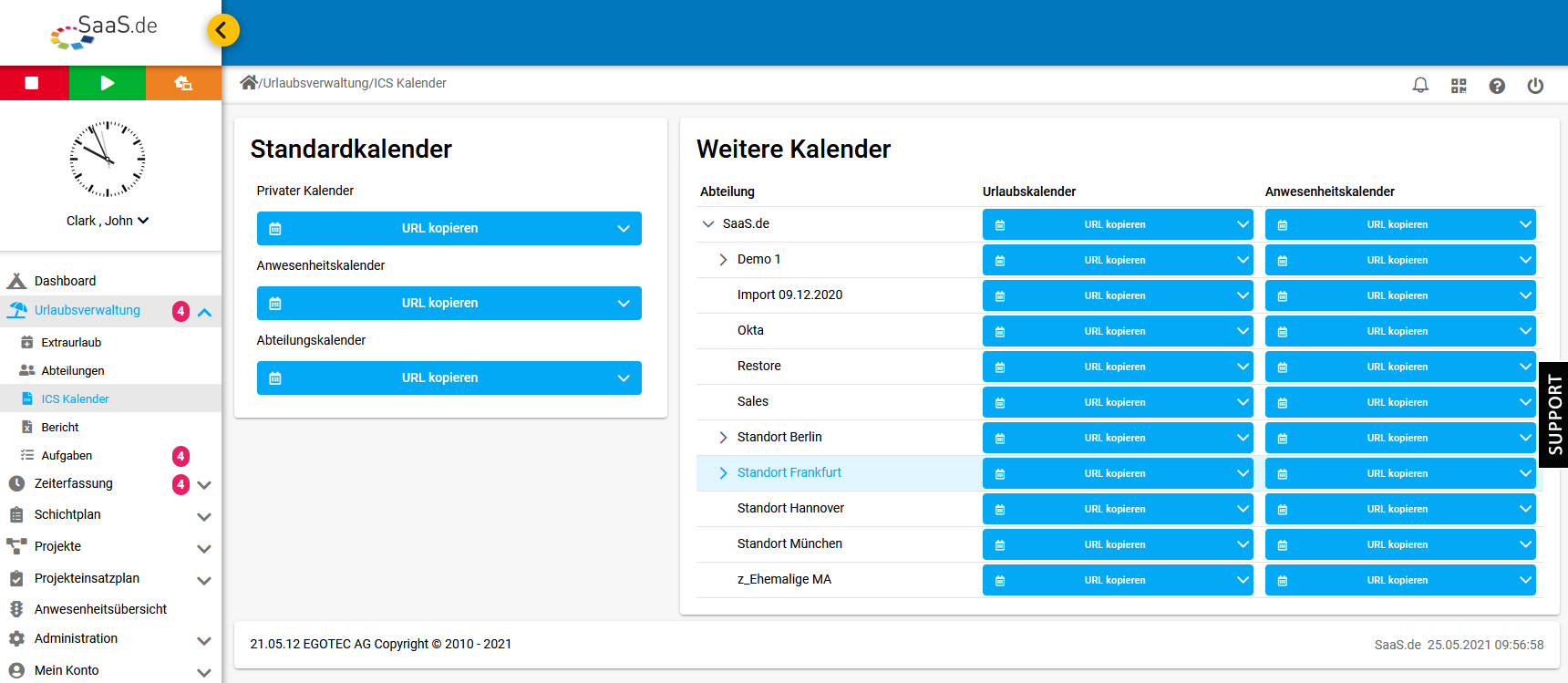 ICS Kalender - Uebersicht