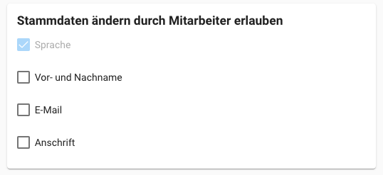 Firma - Stammdaten ändern durch Mitarbeiter erlauben