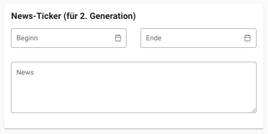 Stechuhr News-Ticker (für 2. Generation)